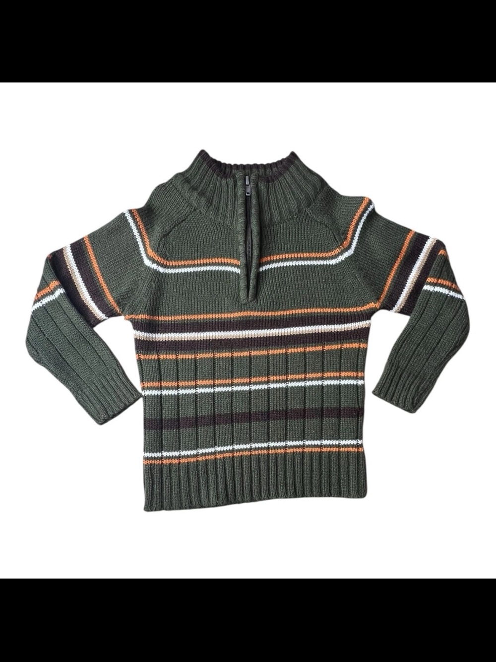 Urban Extreme Y2K Vintage Green Striped Sweater Sz 3T